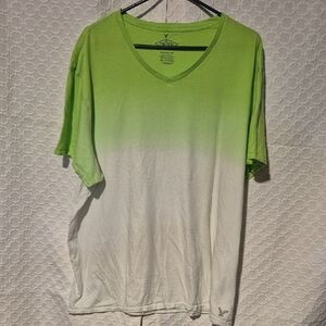 American Eagle Women's XXL Vintage Outfitters Lime V-Neck Tee With Short Sleeves